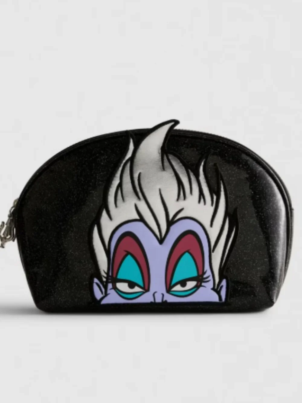 Disney Villains Ursula Makeup Bag Black Sparkle Cosmetic Bag Travel